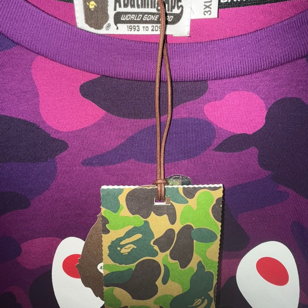 Bape Purple Long Sleeve Tee - Picture 4 of 4